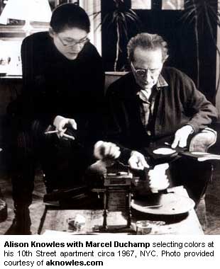 Alison Knowles with Marcel Duchamp